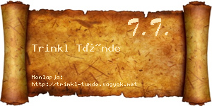 Trinkl Tünde névjegykártya