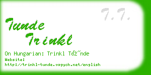 tunde trinkl business card